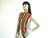 Vintage 1970s Multicolor Stripe Crochet Sweater Vest