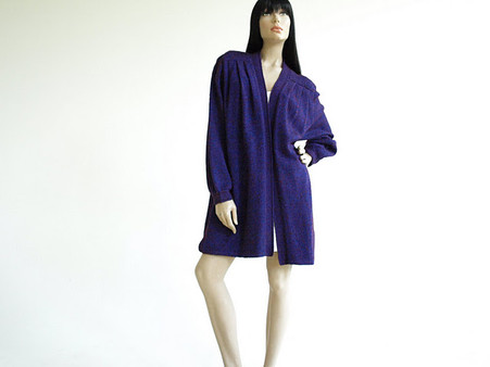 Vintage 1980s St. John  knits Purple Wrap Sweater