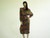 Vintage 1980s Jackie Bernard Multicolor Mockneck Wiggle Dress