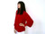 Vintage 1980s Red Western Silk Shirt
