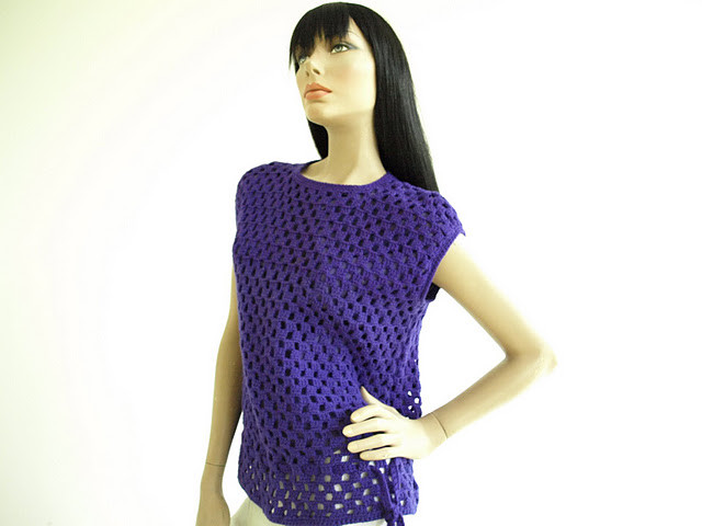 Crochet Vest - Purple