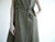 Vintage 1960s/1970s Olive Green Herringbone Sleeveless Wrap Dress