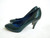 Vintage 1980s Calico Patent Leather Green Pump