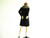 Vintage 1950s Black Coat - Shagmoor Fur Collar Wool Coat