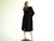 Vintage 1980s Pauline Trigere Black Wool Coat