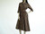 Vintage 1940's Dark Floral Print Swing Blouse Dress
