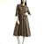 Vintage 1940's Dark Floral Print Swing Blouse Dress
