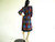 Vintage 1980's Leslie Fay Rainbow Stripe Print Dress