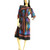 Vintage 1980's Leslie Fay Rainbow Stripe Print Dress