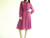 Vintage 1970's Queens Row Fuchsia Secretary Dress