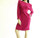 Vintage 1980's Fuchsia Criss Cross Silk Dress