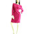 Vintage 1980's Fuchsia Criss Cross Silk Dress