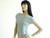 Vintage 1980's Baby Blue Pearl Vest Sweater