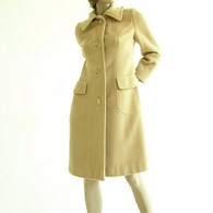 Vintage 1970's Fashion Bila Camel Wool Coat