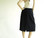 Vintage A-Line Black Wool Midi Skirt