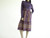 Vintage 1970's Purple Paisley Boho Peasant Dress