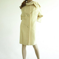 Vintage Cream Lilli Ann Mohair Coat