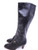 Vintage Black Leather Knee High Boots