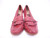 Vintage Pinwheels Brick Red Tassel Wedge Heel