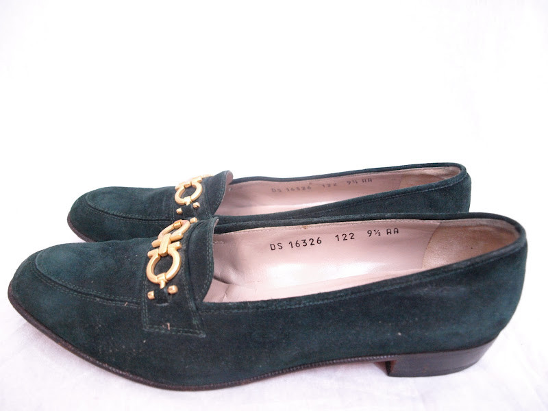 1990s Ferragamo Green Heels – Classy Mod LLC