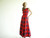 Vintage 1960/70's Red Plaid Sleeveless Maxi Dress