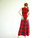 Vintage 1960/70's Red Plaid Sleeveless Maxi Dress