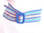 Vintage 1980's Blue Stripe Sash Belt