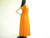 Vintage 1970's Tangerine Keyhole Halter Maxi Dress