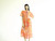 Vintage Coral Sheer Cheongsam Dress