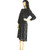 Vintage 1970/80's Nipon Boutique Black Floral Silk Dress