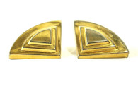 Gold Horizon Vintage Clip On Earrings