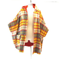 Red Plaid Reversible Cape