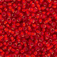 Miyuki Round Seed Bead Size 11/0 Flame Red Silver Lined SB 0010(51398)