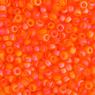 Miyuki Round Seed Bead Size 11/0 Orange Transparent AB Matte SB 0138FR(51425)
