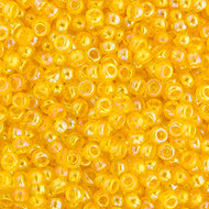 Miyuki Round Seed Bead Size 11/0 Yellow Transparent AB SB 0252(51456)