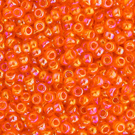 Miyuki Round Seed Bead Size 11/0 Light Orange Transparent AB SB 0253(51457)