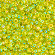 Miyuki Round Seed Bead Size 11/0 Chartreuse Transparent AB SB 0258(51461)