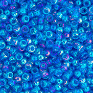 Miyuki Round Seed Bead Size 11/0 Blue Azure Transparent AB SB 0261(51463)