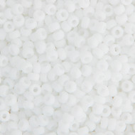 Miyuki Round Seed Bead Size 11/0 Chalk White Opaque Matte SB 0402F(51497)