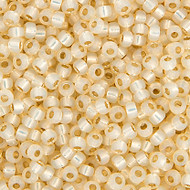 Miyuki Round Seed Bead Size 11/0 Butter Cream Silver Lined Dyed Alabaster SB 0577(51542)