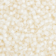 Miyuki Round Seed Bead Size 11/0 Crystal White Lined Semi-Frosted SB1920(51575)