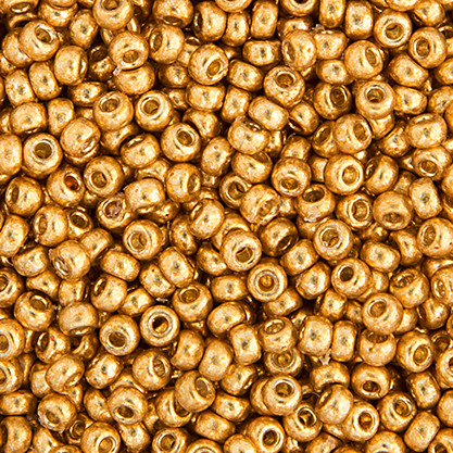 50g Miyuki Round Seed Bead 11/0 Galvanized Yellow Gold (1052)