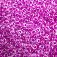 Miyuki Round Seed Bead Size 11/0 Purple Luminous Neon Colour Lined SB 4303(51609)
