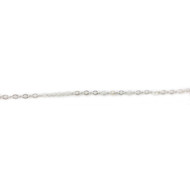 Sterling Silver Chain Flat Cable 1.3mm - per foot(24059)