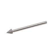 This Bead Reamer diamond abrasive tip is particularly good for smoothing bead hole edges. It is most useful for preventing edges on bead holes producing excess wear and tear on the thread by smoothing the rim of the bead hole. (While all bead holes can wear the thread this is particularly common with facetted beads)