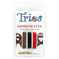 Soft Flex Trios Beading Wire Sophisticated Medium/ .019 dia. Antique Brass/ Black/ Coral 3x10 foot pack - each(6915)