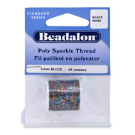Poly Sparkle Thread 1mm Black 15m(38247)