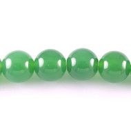 Green Agate 4mm Round Bead - by the strand(39816)