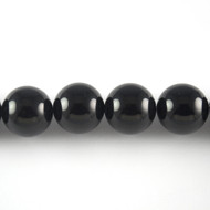 Black Onyx 12mm Round Beads - by the strand(24474)