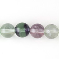Rainbow Fluorite 6mmSmooth Round Beads - by the strand(44743)